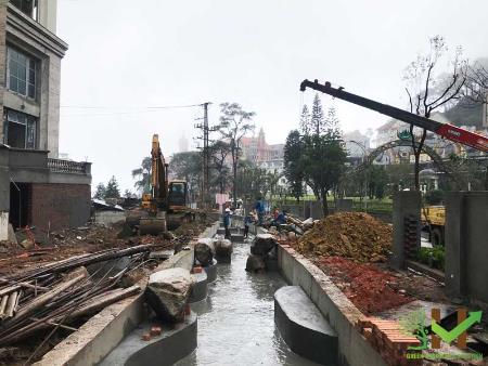 Thiết kế & Thi công cảnh quan, thi công suối nhân tạo khách sạn Victoria Tam Đảo